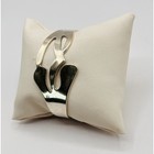 Vintage Mexico Taxco- 80 Signed Large Wide Cuff Modernist Bracelet Sterling 925