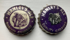 2 Different Hanley s Ale Bottle Caps Bulldog Providence Ri Cork Cone Top Can Cap