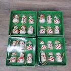Vintage Snowman Christmas Ornaments Lot 4 Boxes 24 Ornaments Small 1 5 