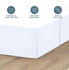 Bare Home 2 Pack Twin Xl Bed Skirts  king  13-inch Tailored Drop Easy Fit White