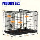 Dog Crate For Small Dogs 24 Inch Folding Kennel Metal Pet Cage Black