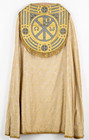 Antique White  Gold  Hand Embroidered Silk And Gold Thread Cope