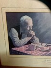 Old Couple Saying Grace Give Thanks Praying Framed Double Print Richard Brooks 