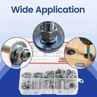 180pcs Stainless Steel Flat Washer Assortment Kit M2-m10 Repair Hardware