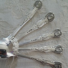 5 England  sheffield  Sterling Demitasse Spoons By John Sanderson   Son Ltd 