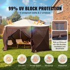 Pop Up Gazebo Tent 11 5 11 5 Patio Camping Canopy 6 Sided Sun Shelter