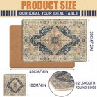 6 Sets Boho Cork Placemats 16 X 12 Inch Heat Cork Backed Placemat And 6 Coast