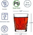 6 Shot Glasses Set 2oz Sublimation Crystal Whiskey Shot Glass For Bar Restaurant