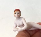 Nude Bathing Beauty Lady Woman Figurine Porcelain Bisque Art Deco Vtg Germany