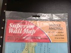 Hammond Superior Wall Map Of Middle America  38  X 25   Unopened Vtg