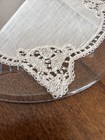Vintage Belgian Brussels Lace Handkerchiefs Bruxelles Landmark 6 5x6 5 Off White
