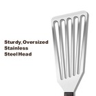 Rainspire Fish Spatula Stainless Steel Slotted Turner With Large  Black