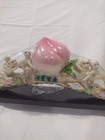 Vintage Chinese Statue 7 Monkeys And Peach On Log 16    Wide X 6    Tall X 4    Deep