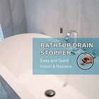 Brushed Nickel Bathtub Drain Stopper Universal Pop Up Bath Drain Conversion Kit