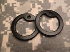 2 Black Replacement Military  Civilian   Law Enforcement Dog Tag Silencers