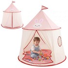 Pink Princess Castle Play Tent For Girls Kids Play House With Mat   Carry Bag