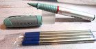 Set Of 4 Blue Med Metal Rollerball Refills -fit  Rotring Core Rollerball Pens