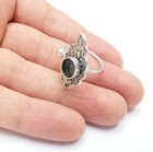 Leaf Leaves Silver Ring Setting Blank Cabochon Mounting Adjustable Ring Base