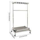 Mobile Mop Rack Cleaning Tool Cart Storage Rack For Garden Garage Schools