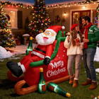 6ft Christmas Inflatable Outdoor Decoration Santa Claus  Funny Outdoor Christmas