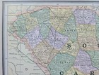 Vintage 1887 South Carolina Map 13 x11  Old Antique Original Anderson Greenville