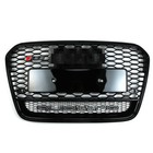 Front Mesh Honeycomb Grille Glossy Quattro For 2012-2015 Audi A6 s6 C7 Rs6 Style