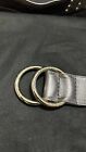 Michael Kors Genuine Leather Belt Women   s S m Silver Shiny Round Buckles Y2k