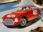 2005 Newport Concours Poster Ferrari 340 America Villoresi 1951 Mille Miglia