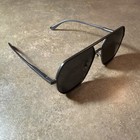 Men s Aviator Sunglasses Gray Metal Full Rim Frame Gray Tinted Lenses