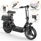 Electric Scooter With Seat 1500w 30mph 45 Miles Range14  Tire With Basket Us
