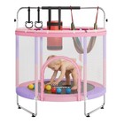 60  Trampoline For Kids 400lbs Capacity Mini Toddler Trampoline W  Swing Rings