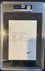 Roger Federer Signed Auto Official Nike 4x6 Card - Us Open 2005 - Psa 8