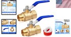 2 Pack 1 Inch Brass Ball Valves  Npt Female To Male Full Port Shut Off