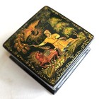 Russian Palekh School Vintage Lacquer Box Fairy Tale Fire Bird Dated 1991 Signed