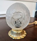 Vintage Underwriters Laboratories Portable Lamp Nightlight Satin Glass Rose