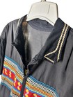 Rare Vtg Seminole Native American Black Patchwork Souvenir Shirt Sz Xl Snap Read