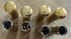 Vintage Gold Tone Refillable Lipstick Tubes Empty Unused Lot Of 4 Cosmetic Cases
