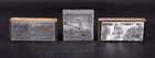 Vtg Printing Letterpress  3  Printer Blocks Cuts Adventure Movies 1960s