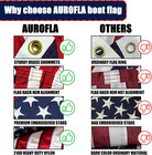 Boat Flag American Flag Embroidered Stars Sewn Stripes   2 Brass Grommets Heavy 