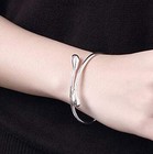 Silver Plated Bracelet Shining Bangle Bracelets  silver 