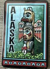 Alaska Magnet Colorful Totem Pole With Foggy Forest Background Tinplate Magnet  