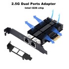 Dual Port 2 5gb Network Card Pcie X1 To Rj-45 Intel I226 Controller Nic Adapter