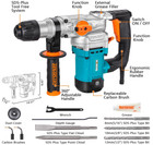 Heavy Duty Rotary Hammer Drill Chisel Concrete - Taladro De Martillo Perforador