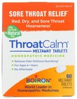 Boiron Throatcalm Meltaway Tablets Homeopathic Medicine 60 Count 3 Pack
