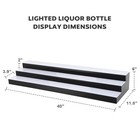 3 Tiers 40 Inch Led Lighted Liquor Bottle Display  Adjustable Brightness   Color