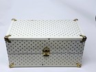 Vintage Gold Star Doll Trunk Metal Travel Case   Accessories Large 15 1 2  Tall