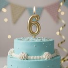 Gold Birthday Number 6 Candle  Gold Birthday Decorations  Candles For Cake   