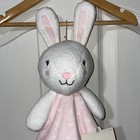 Nwt Cloud Island Pink White Polka Dot Bunny Lovey Large Baby Security Blanket