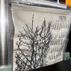Vintage Vera Neumann 1978 Linen Calendar Tea Towel Wall Hanging