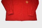 Vintage Boy Scout Jacket Mens L 46 Red Wool Flannel Shirt Eagle Scout Bsa Usa